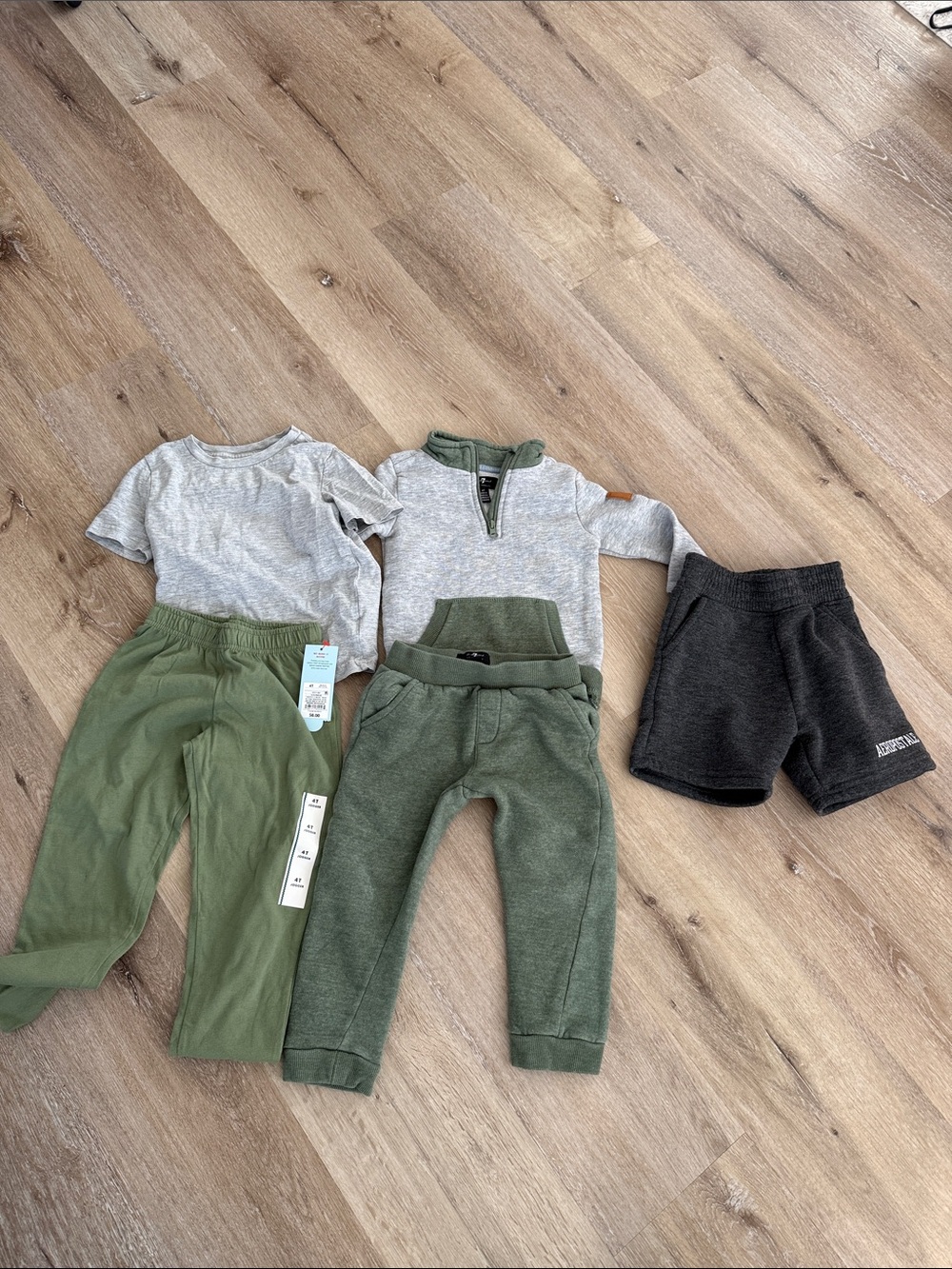 Kids Olive Green Jogger Pants - Casual Everyday Bottoms